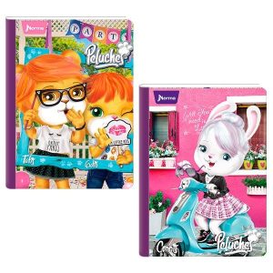 CUADERNO COSIDO PELUCHES 100 HOJAS 1 LINEA